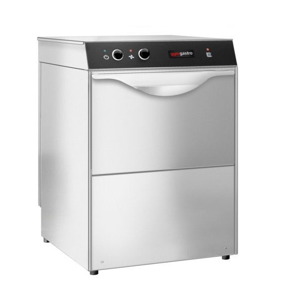 Machine à laver les verres mini double paroi - Manuelle - 2,77 kW - avec pompe à produit de rinçage