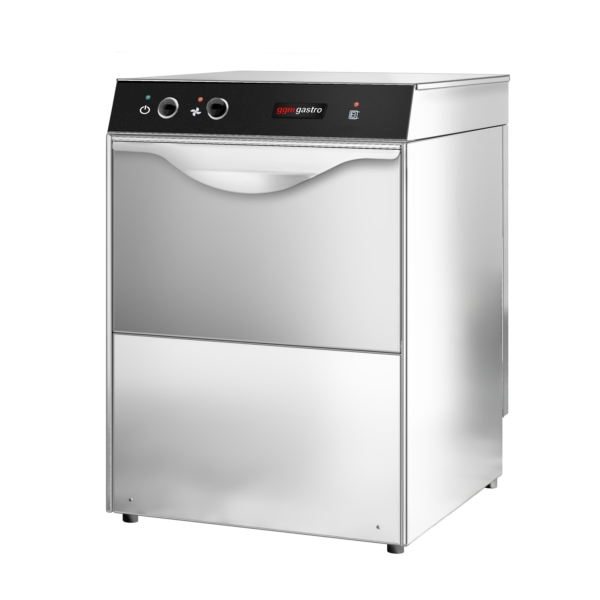 Machine à laver les verres mini double paroi - Manuelle - 2,77 kW - avec pompe à produit de rinçage