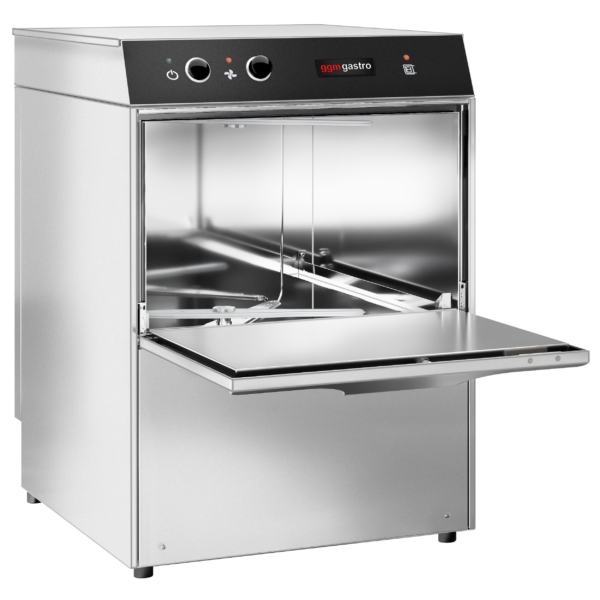 Machine à laver les verres mini double paroi - Manuelle - 2,77 kW - avec pompe à produit de rinçage et à soude