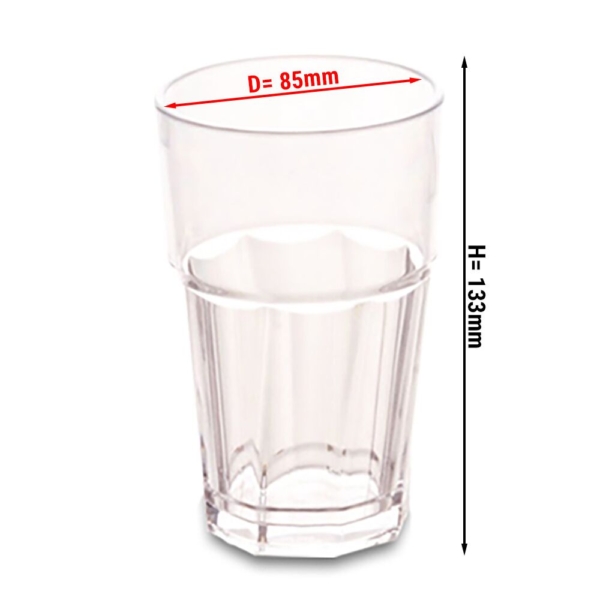 (50 pièces) Verre en polycarbonate - 300 ml