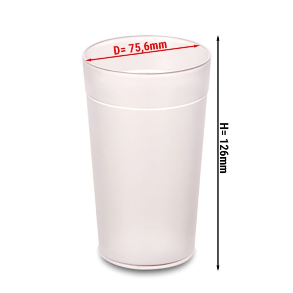 (100 pièces) Verre à lait en polycarbonate - 300 ml