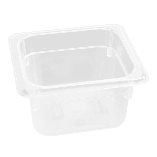 Bac gastronorme en polycarbonate GN 1/6 - Clair - Profondeur 100mm