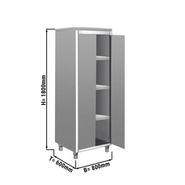 Armoire à vaisselle ECO - 800x600mm - 2 portes battantes - Hauteur : 1800mm