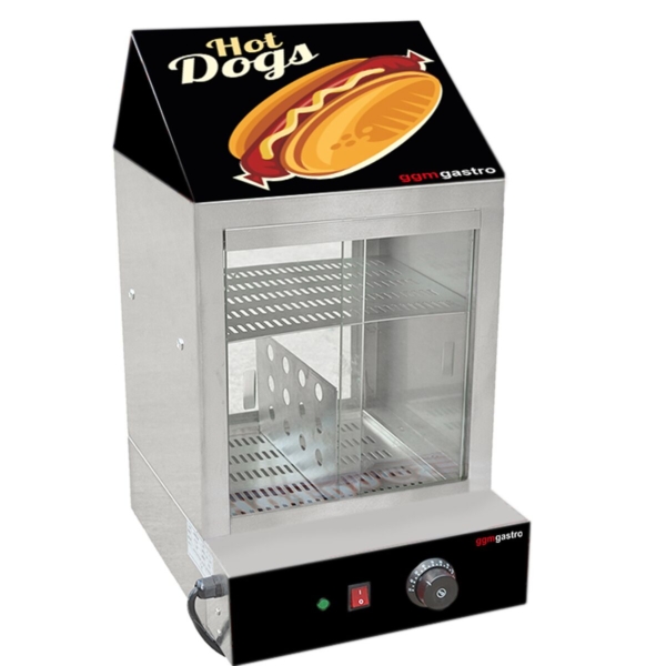 Vapeur pour hot-dogs / Vitrine de maintien au chaud pour saucisses - 1,2 kW