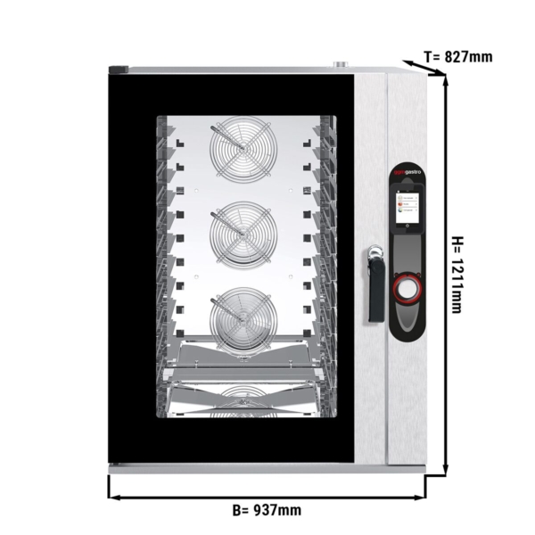 Four combiné - Touch - 12x GN 1/1 - avec système de lavage