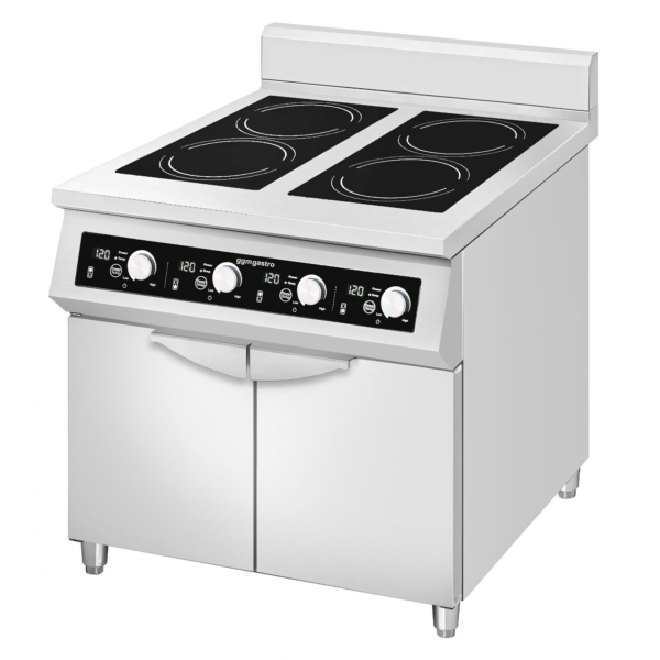 Cuisinière à induction - 20 kW - 4 plaques de cuisson