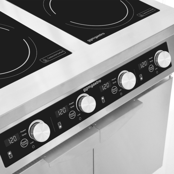 Cuisinière à induction - 20 kW - 4 plaques de cuisson