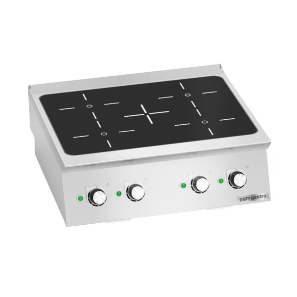 Cuisinière à induction - 14 kW - 4 plaques de cuisson