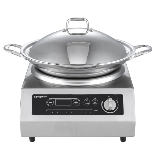 (4 pièces) Wok cuisinière à induction - 3,5 kW - WOK inclus