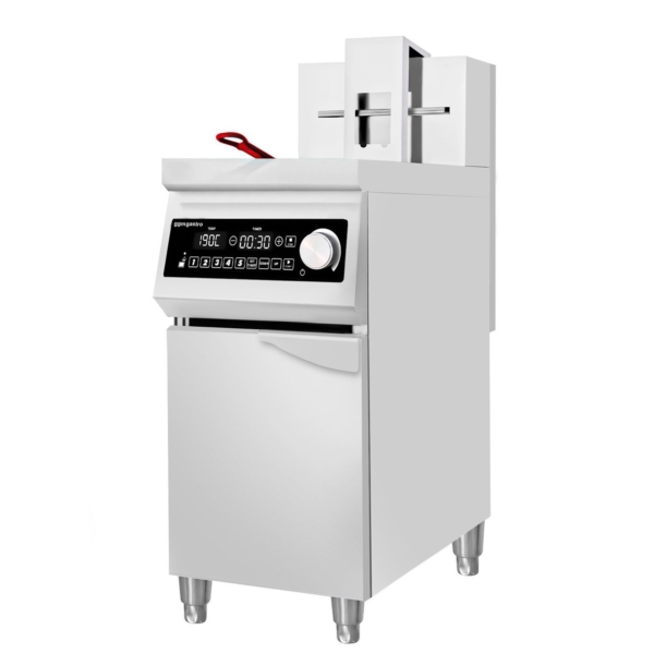 Friteuse à induction - 30 litres - 10 kW - avec élévation automatique du panier