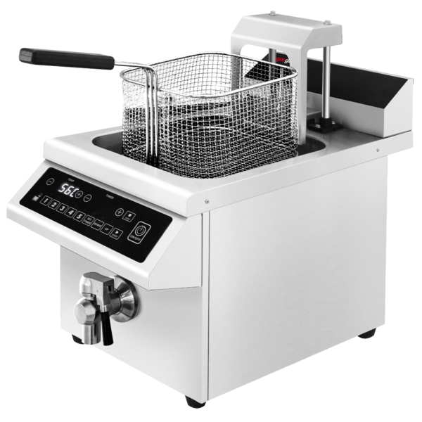 Friteuse à induction - 8 litres - 3,5 kW - avec élévation automatique du panier