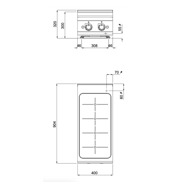 Plaque de cuisson à induction - 14 kW