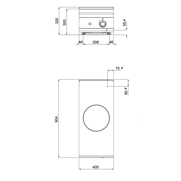 Wok à induction - 5 kW