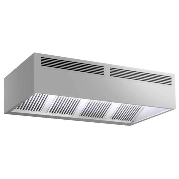 Induction box hood - 2,4m - with filter & LED lamp