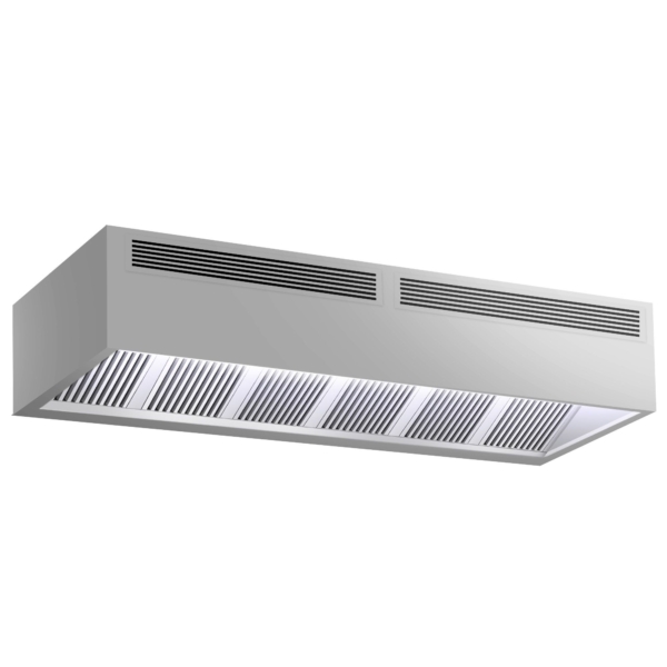 Hotte à induction en caisson - 3,0m - avec filtre & lampe LED