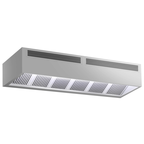 Hotte à induction en caisson - 3,2m - avec filtre & lampe LED