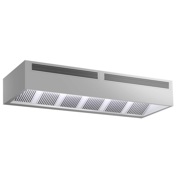 Hotte à induction en caisson - 3,5m - avec filtre & lampe LED