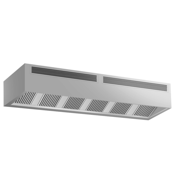 Hotte à induction en caisson - 3,6m - avec filtre & lampe LED