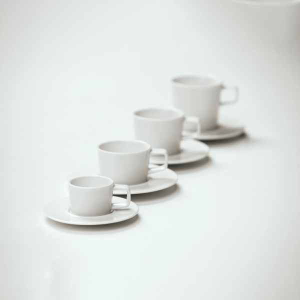 (6 pièces) WHITE DELIGHT - Soucoupe pour café/cappuccino - Ø 160mm - Blanc