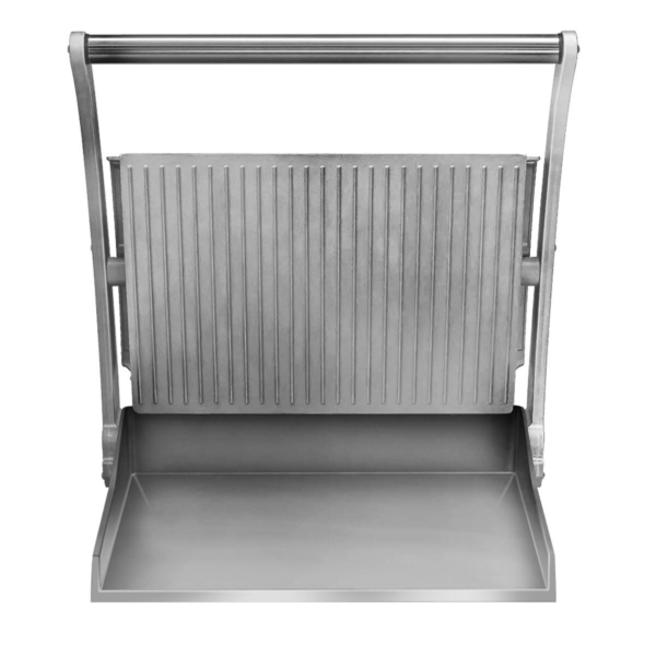 ROBAND | Grill de contact | Grill à hamburgers - 3,1 kW - Rainuré en haut & Lisse en bas - Surface de cuisson : 500x275mm