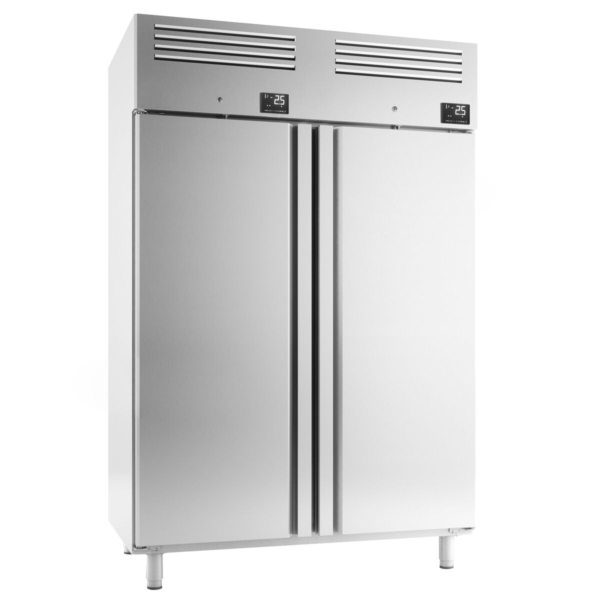 Réfrigérateur et congélateur combinés en inox PREMIUM PLUS - GN 2/1 - 1220 litres - avec 2 portes