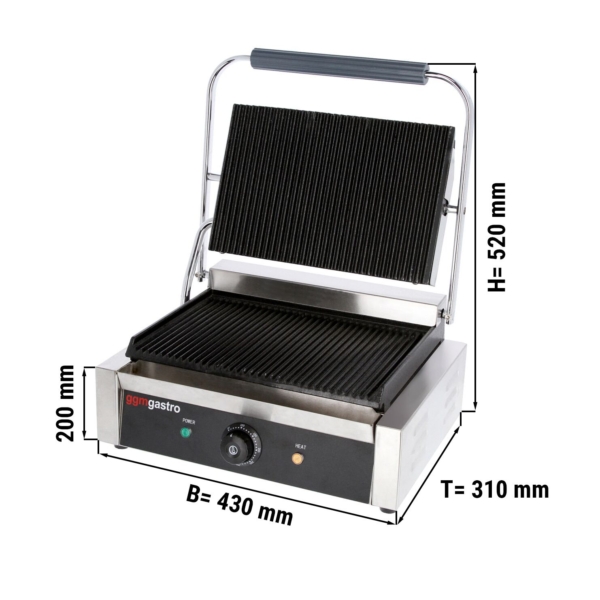 Table de préparation - 1210mm - pour 9x GN 1/6 - 4 tiroirs - grill de contact inclus