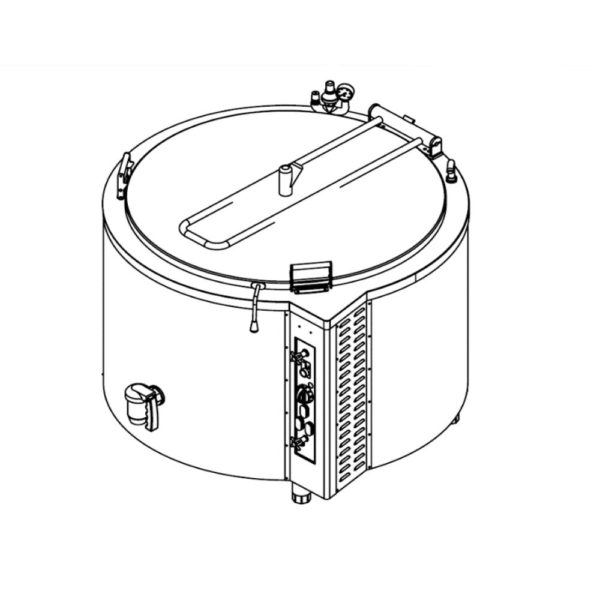 Marmite électrique - 500 litres - 45 kW - Chauffage indirect