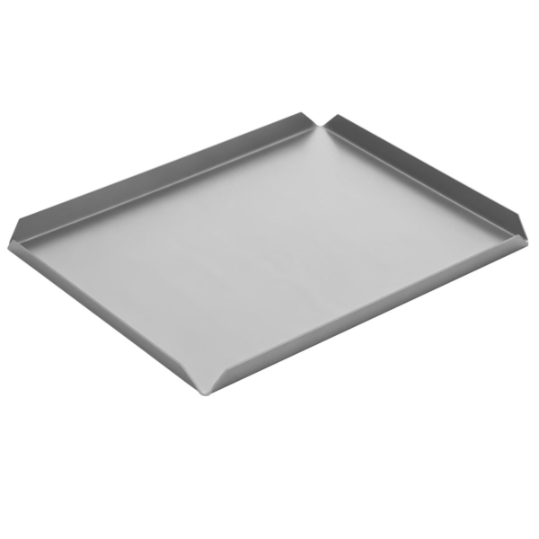 (5 pièces) Plateau de pâtisserie et de présentation en aluminium - 300x200x10 mm - Argent