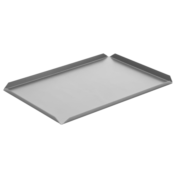 (5 pièces) Plateau de pâtisserie et de présentation en aluminium - 400x100x10 mm - Argent