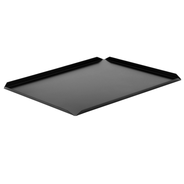 (5 pièces) Plateau pâtissier et de présentation en aluminium - 600x400x10mm - Noir