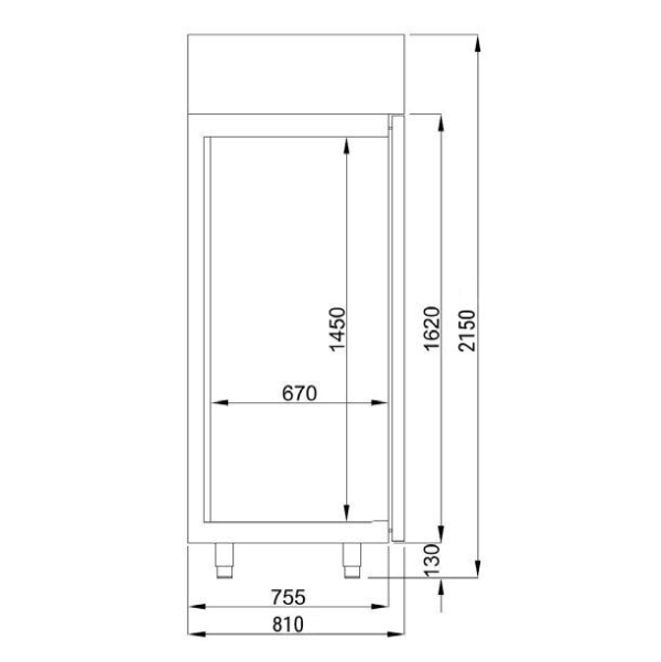 Réfrigérateur PREMIUM - GN 2/1 - 1400 litres - avec 2 portes