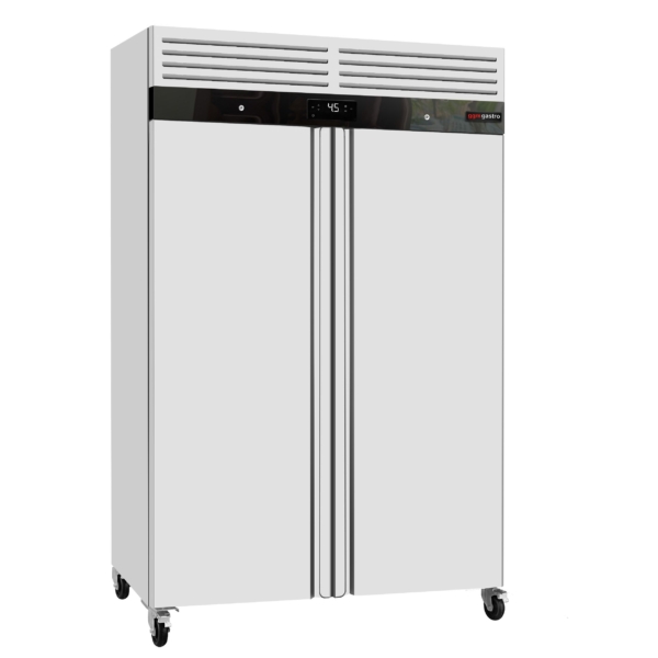 Réfrigérateur en inox ECO - 1200 litres - avec 2 portes en inox - Intérieur des portes en plastique