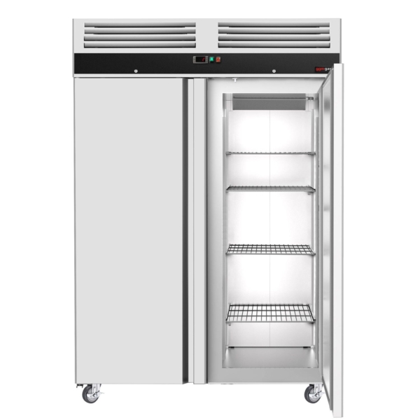 Réfrigérateur en acier inoxydable ECO - GN 2/1 - 1400 litres - avec 2 portes