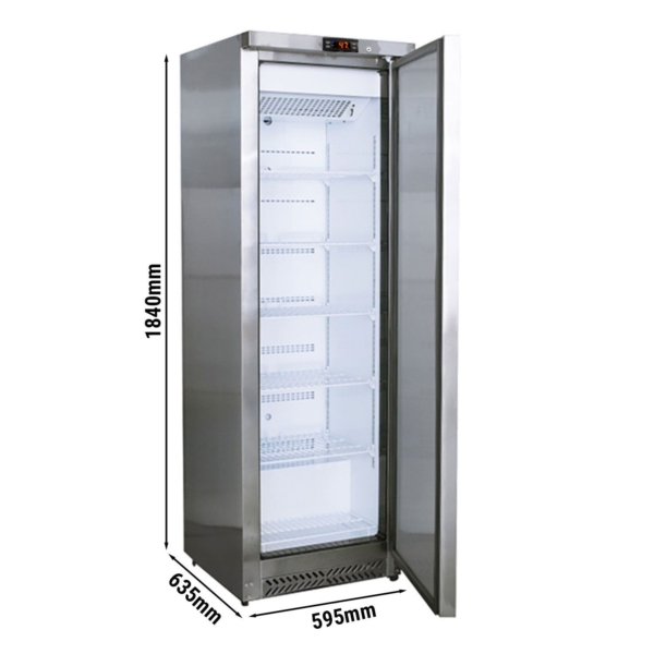 Réfrigérateur de stockage en acier inoxydable ECO - 400 litres - avec 1 porte