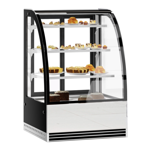 Vitrine à gâteaux - 900 mm - avec éclairage LED et 3 étagères