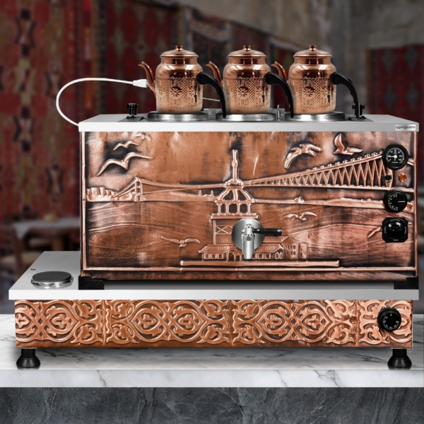 Chaudière électrique en cuivre - 940 mm - 33 litres - Design Istanbul