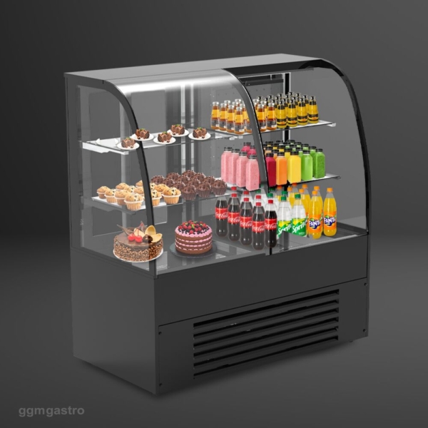 Vitrine à pâtisserie - Self-Service - 1400mm - avec éclairage LED & 2 étagères