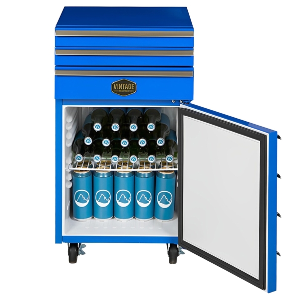 GASTRO-COOL | Réfrigérateur "Chariot d'atelier" - 50 litres - 1 porte - Bleu