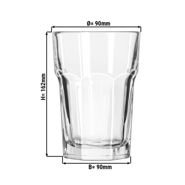 (12 pièces) Verre à long drink - GIBRALTAR - 473 ml - Transparent