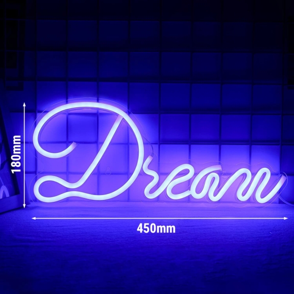 Panneau lumineux à LED - Dream - Bleu - 420x180mm