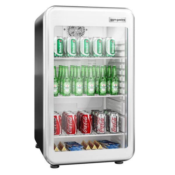 Réfrigérateur minibar - 500mm - 120 litres - 1 porte vitrée & éclairage LED