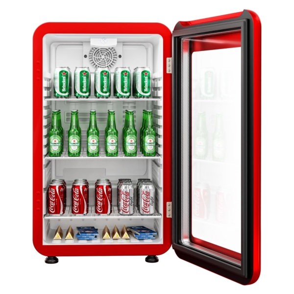 Réfrigérateur minibar - 500mm - 120 litres - 1 porte vitrée & Éclairage LED