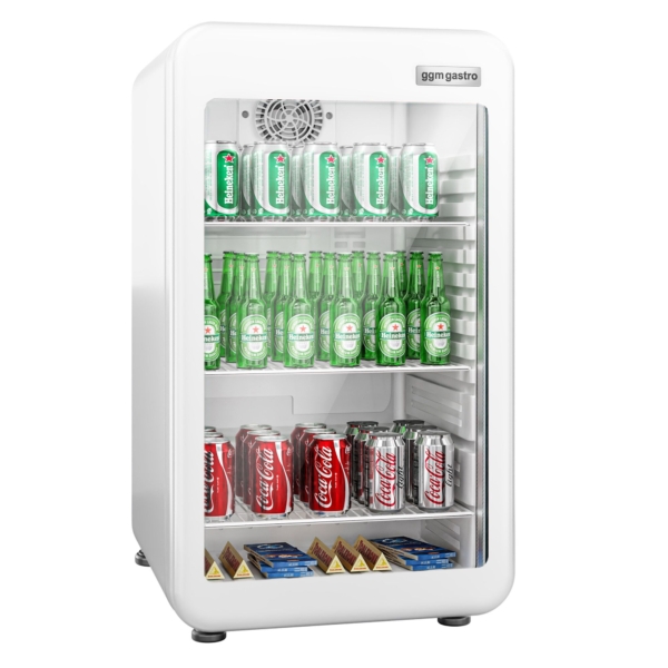 Réfrigérateur minibar - 500 mm - 120 Litres - avec 1 porte en verre et éclairage LED