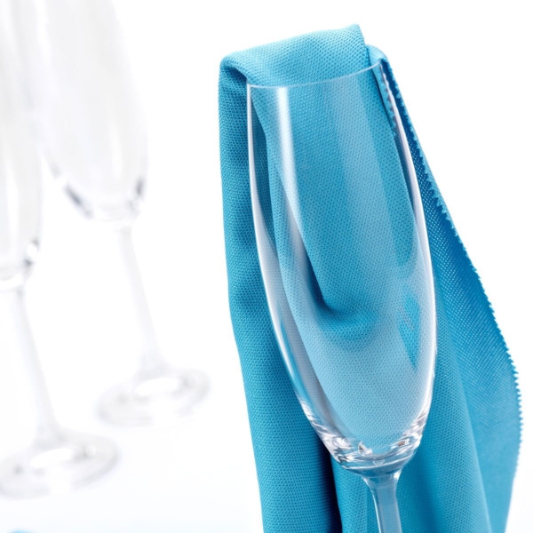 (10 pièces) Chiffon microfibre pour verres bleu - 50 x 70 cm