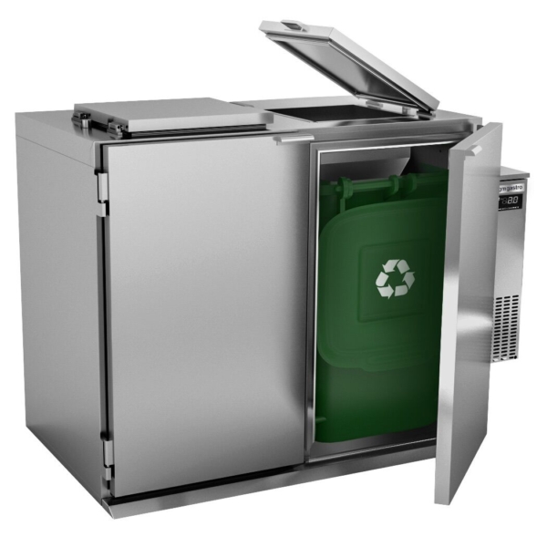 Réfroidisseur humide - déchets 2x 120 ou 1x 240 litre(s) / agrégat à droite