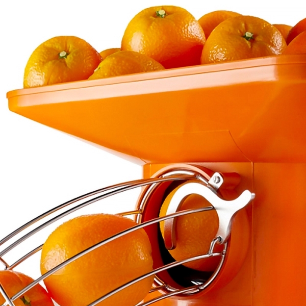 Presse-orange électrique - orange - Alimentation automatique en fruits - Robinet de vidange et mode de nettoyage inclus