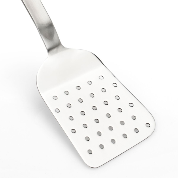 Spatule monobloc percée inox pour Casserole/Rôti - Lot de 4 pièces