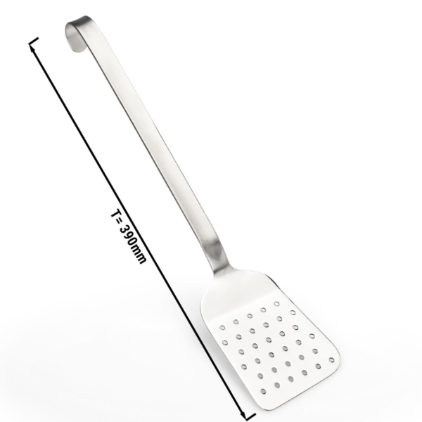 Spatule monobloc percée inox pour Casserole/Rôti - Lot de 4 pièces