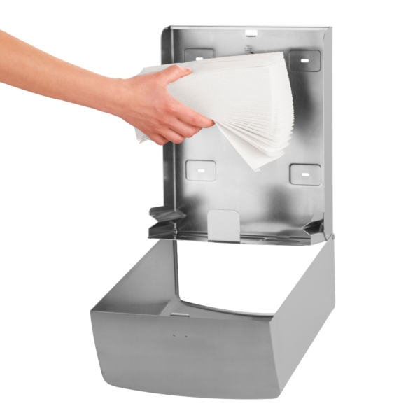 AIR-WOLF | Distributeur de serviettes en papier - pour 600 serviettes - Acier inoxydable