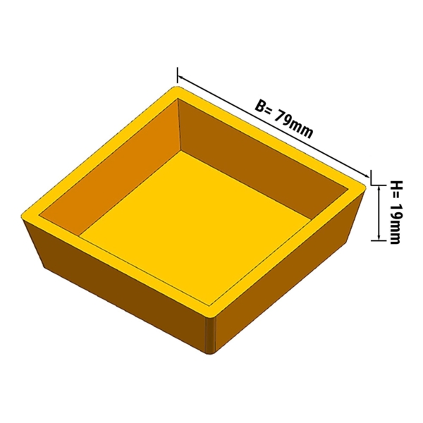 Plaques pour machine à tartelettes TMNP - Forme Tartlet : Carré - 72x72mm